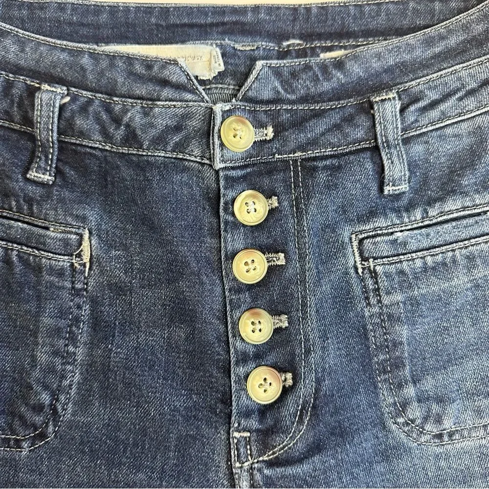 Pilcto & The Letterpress By Anthropologie Sz 25 High Rise Slim  Cropped